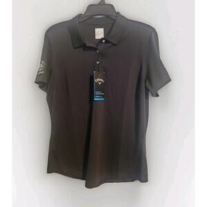 Callaway Opti-Dri Cooling Golf Polo Shirt Women's L| COMPANY LOGO ON SLEEVES